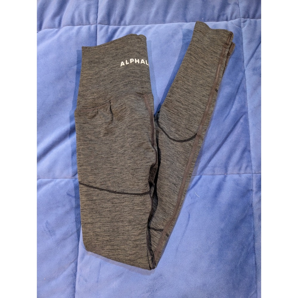 Alphalete High Waisted Contour Leggings Dark Grey Heather‎ - Size XS